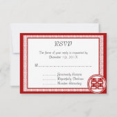 Cartons Réponse Double Bonheur Rouge Foncé - Fantaisie (Dos)