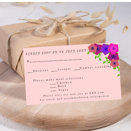Cartons Réponse Douce Pétunia Rose Romantique