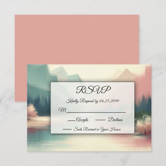 Cartons Réponse Douces Échos des Montagnes (Devant / Derrière)