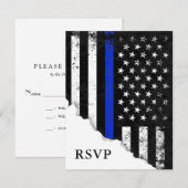 Cartons Réponse Drapeau américain tacheté blanc de la police Répon (Devant / Derrière)