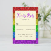 Cartons Réponse Drapeau LGBT arc-en-ciel scintille gay lesbienne m (Debout devant)