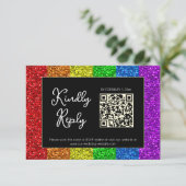 Cartons Réponse Drapeau LGBT arc-en-ciel scintille gay lesbienne m (Debout devant)