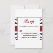 Cartons Réponse Drapeau Union Jack Mariage britannique (Devant)