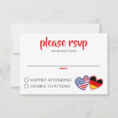 Cartons Réponse Drapeaux cardiaques allemands américains (Devant)