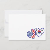 Cartons Réponse Drapeaux coréens de coeur (Dos)