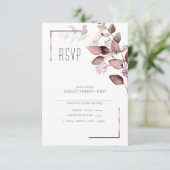 Cartons Réponse Dreamy Foliage Mariage Bourgogne ID817 (Debout devant)