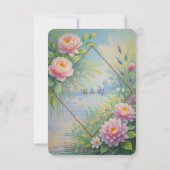 Cartons Réponse Dreamy Lakeside Garden Wedding (Dos)