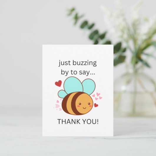 Cartons Réponse Drôle de bourdonnement en passant pour dire merci, (Debout devant)