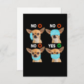 Cartons Réponse Drôle Garanti Chihuahua Chien Comment Porter Le Ma (Devant / Derrière)