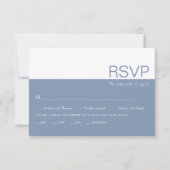Cartons Réponse Dusty blue and white colorblock whimsical wedding (Devant)
