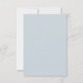 Cartons Réponse Dusty Blue Ardoise Floral Botanique Chic Mariage (Dos)