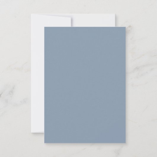 Cartons Réponse Dusty Blue Big QR Code Simple Mariage de calligrap (Dos)