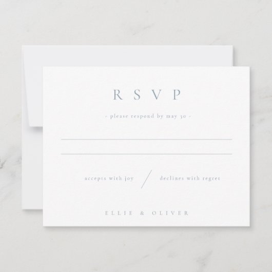 Cartons Réponse Dusty Blue Boho 1 Mariage moderne (Devant)