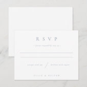 Cartons Réponse Dusty Blue Boho 1 Mariage moderne (Devant / Derrière)