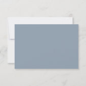 Cartons Réponse Dusty Blue Boho Floral Wedding QR Code (Dos)