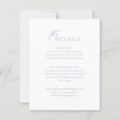 Cartons Réponse Dusty Blue Details Wedding Card (Devant)