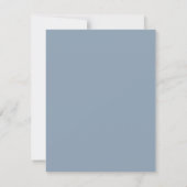Cartons Réponse Dusty Blue Details Wedding Card (Dos)