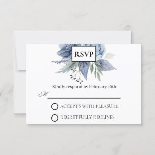 Cartons Réponse Dusty Blue et Mariage de marine