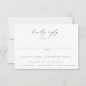 Cartons Réponse Dusty Blue Garden Floral Meal Choice Mariage (Devant)