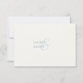 Cartons Réponse Dusty Blue & Ivory Couple Monogramme QR Wedding RS (Dos)
