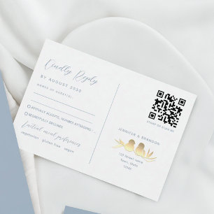 Cartons Réponse Dusty Blue Lovebirds QR