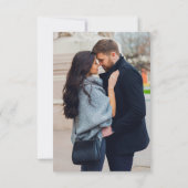 Cartons Réponse Dusty Blue Navy Champagne Ivory Floral QR Code (Dos)