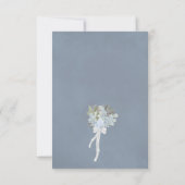 Cartons Réponse Dusty Blue Watercolor Roses & Blossoms Mariage (Dos)
