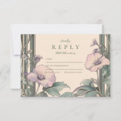Cartons Réponse Dusty Lavender Frame mariage (Devant)