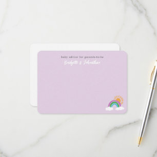 Cartons Réponse Dusty Purple Joli Rainbow Sunshine Conseil bébé