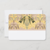 Cartons Réponse Dusty Rose Art Déco Hummingbirds Mariage (Dos)