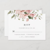 Cartons Réponse Dusty Rose Floral Mariage (Devant / Derrière)