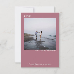 Cartons Réponse Dusty Rose Simple moderne minimaliste Mariage phot