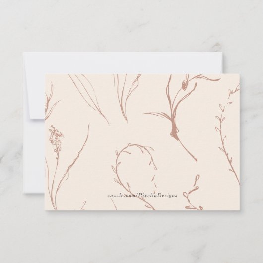 Cartons Réponse Earth Tone Modern Simple Arch Code QR mariage (Dos)