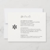 Cartons Réponse Ébène et ivoire | Détails du Mariage de code QR ch (Devant)