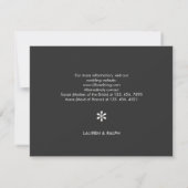 Cartons Réponse Ébène et ivoire | Détails du Mariage de code QR ch (Dos)