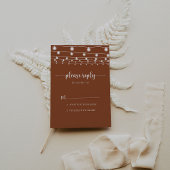 Cartons Réponse Éclairage à cordes rustiques Terracotta Calligraph