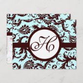 Cartons Réponse Éclairage Brown profond de Damas sur Aqua-Change A (Devant / Derrière)