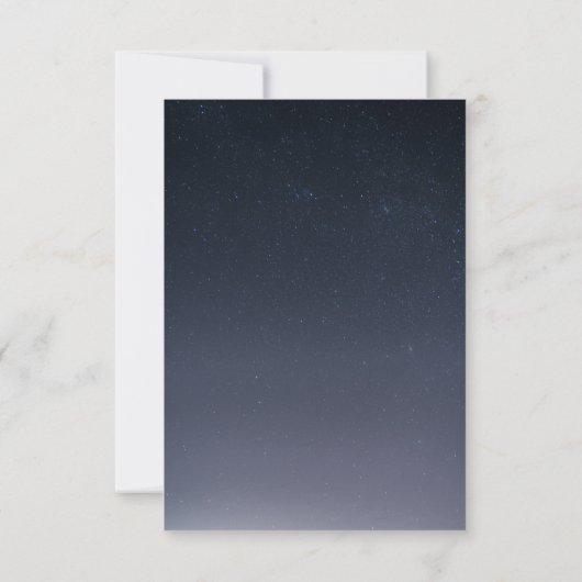 Cartons Réponse Écrit dans les étoiles Mariage ciel de nuit (Dos)