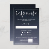 Cartons Réponse Écrit dans les étoiles Mariage ciel de nuit (Devant / Derrière)