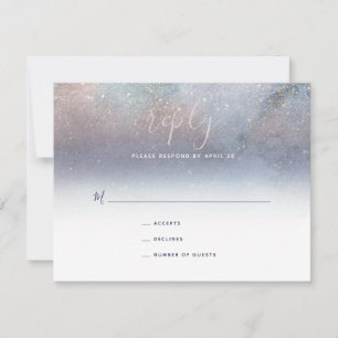 Cartons Réponse Écrit dans les étoiles Starry Mariage de nuit