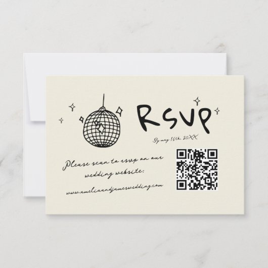 Cartons Réponse Écrit main tiré cupid Quirky Mariage (Devant)