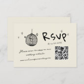 Cartons Réponse Écrit main tiré cupid Quirky Mariage (Devant / Derrière)