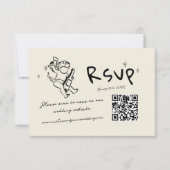 Cartons Réponse Écrit main tiré cupid Quirky Mariage (Devant)