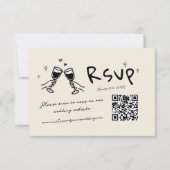 Cartons Réponse Écrit main tiré cupid Quirky Mariage (Devant)