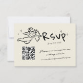 Cartons Réponse Écrit main tiré cupid Quirky Mariage (Devant)