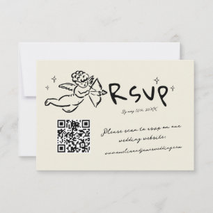 Cartons Réponse Écrit main tiré cupid Quirky Mariage