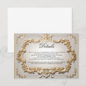 Cartons Réponse Écriture calligraphique élégante baroque détails d (Devant / Derrière)