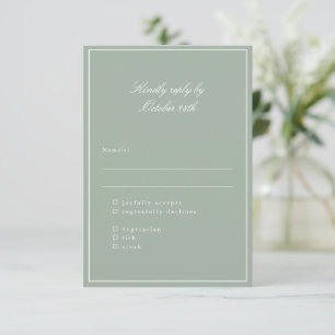 Cartons Réponse Écriture de bordure classique Élégant Mariage Repa