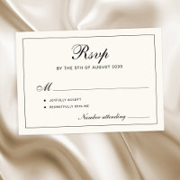 Écriture élégante classique mariage noir et ivoire