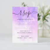 Cartons Réponse Écriture lilas violet d'aquarelle calligraphie mar (Debout devant)